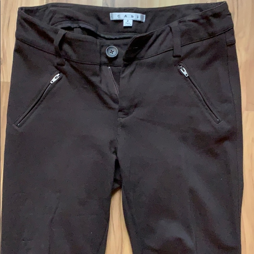 Brown Cabi skinnies, size 2